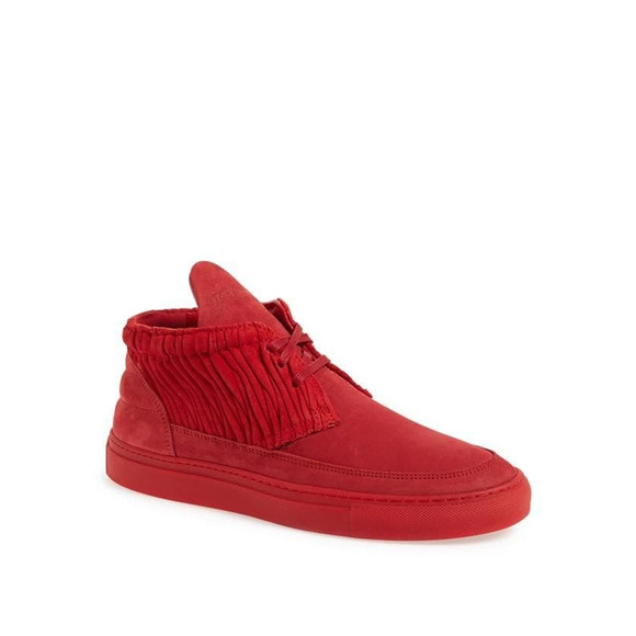Filling Pieces sneakers leather Desert Boot Red sz 39 Designer Suede Shoes - Picture 3 of 8